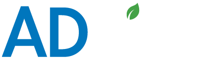 ADvine Agency White and Blue Logo